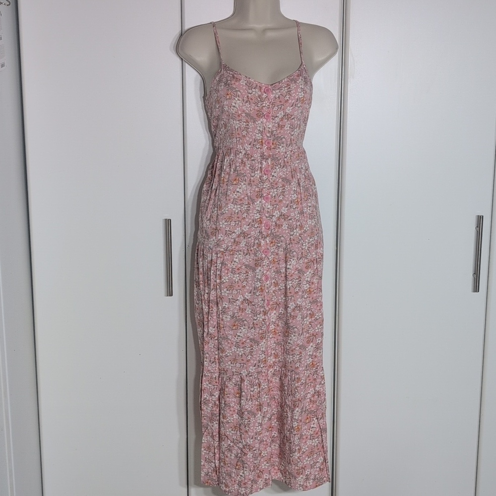 Pink Rose Flowered Dress Size‎ Small